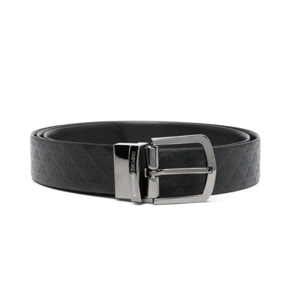 Emporio Armani logo embossed belt